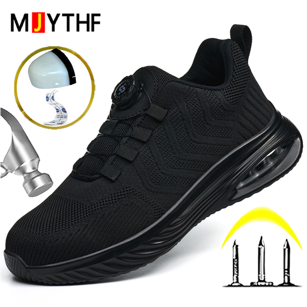 Sneaker Care - Veiligheidsschoenen met draaibare knop Heren Luchtkussen